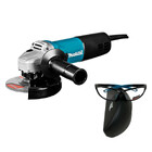 Машина шлифовальная угловая Makita 9558HNR + очки защитные Makita PGW-180110/CLEAR